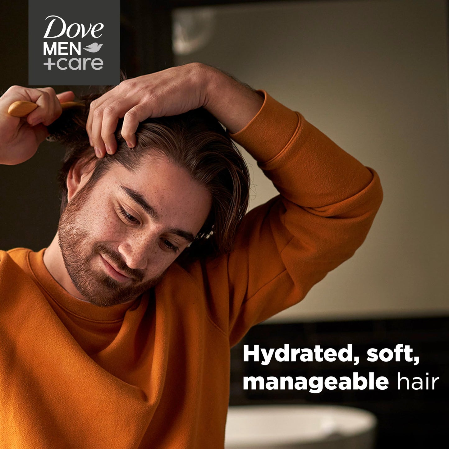 DOVE MEN + CARE Fortifying 2 in 1 Shampoo and Conditioner for Normal to Oily Hair Fresh and Clean with Caffeine Helps Strengthen Thinning Hair 3 oz (Pack of 12)