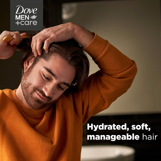 DOVE MEN + CARE Fortifying 2 in 1 Shampoo and Conditioner for Normal to Oily Hair Fresh and Clean with Caffeine Helps Strengthen Thinning Hair 3 oz (Pack of 12)