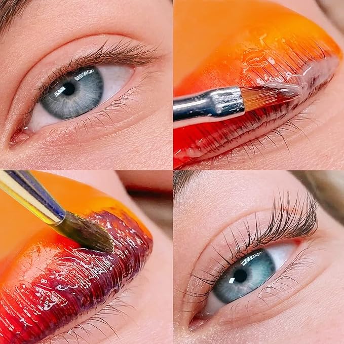 PERMANIA Silicone Curler Pad, 10Pcs/5sizes for Lash Perm Kit Reusable Soft C & D Curls Eyelash Lifting Rod Makeup Beauty Tool Lash Lift Pads (Orange)