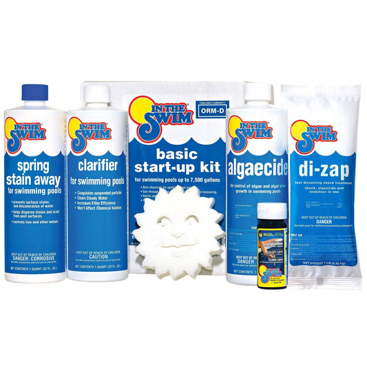 In The Swim Pool Basic Opening Chemical Start Up Kit - Above Ground and In-Ground Swimming Pools - Up to 7,500