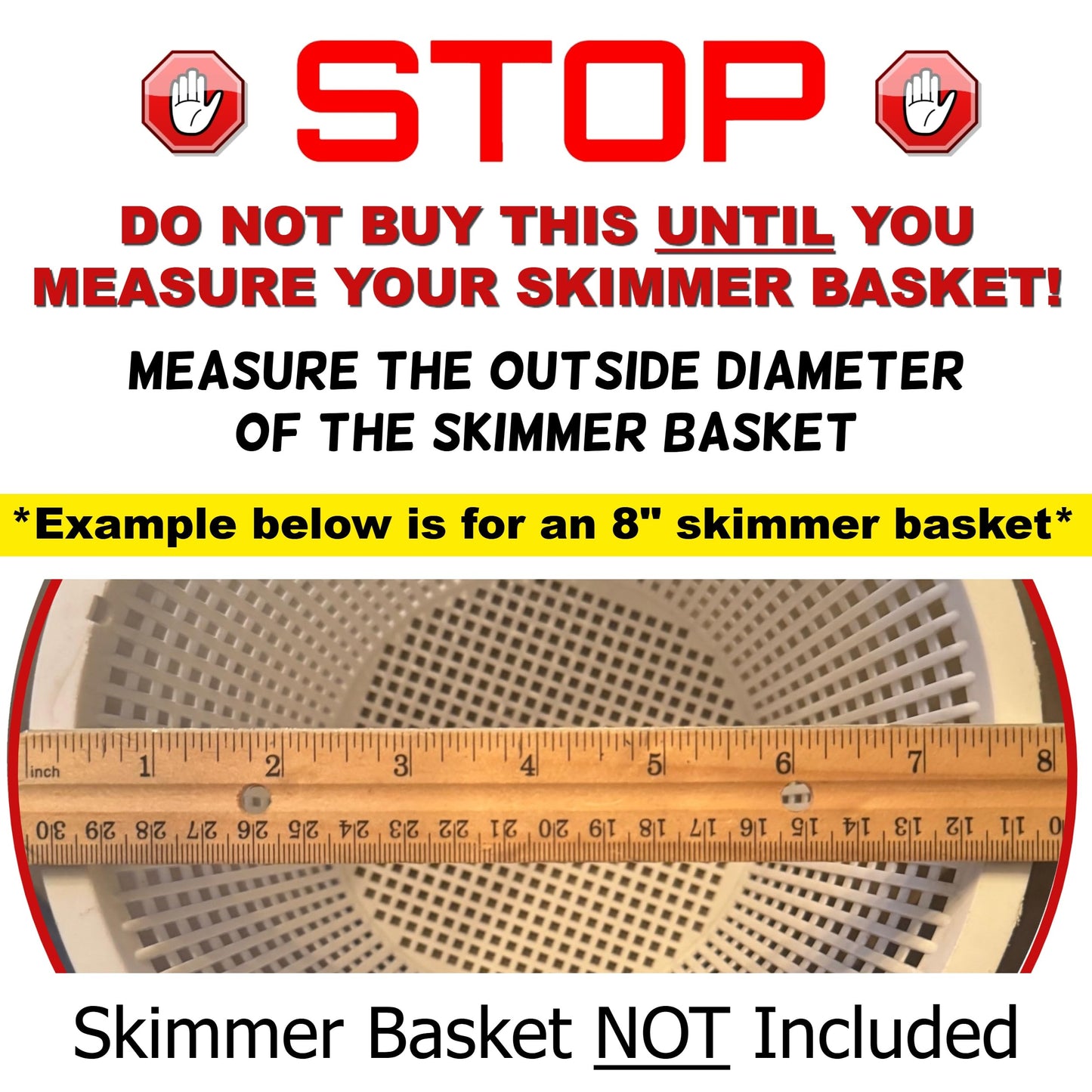The Skimmie Cyclone (Skimmer Basket NOT Included) - Turbocharges Pool Skimmer Water Flow - Improves Pool Surface Cleaning & Debris Removal - 8" Funnel Design Works with Any Pool Water Level