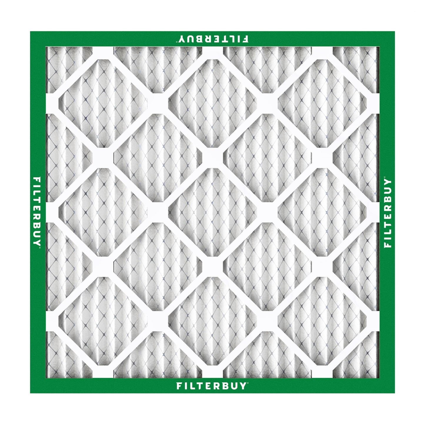 Filterbuy 15x15x1 Air Filter MERV 8 Essential Dust & Allergy Defense (2-Pack), Electrostatic Pleated HVAC AC Furnace Filters Replacement, Made in USA (Actual Size: 15.00 x 15.00 x 0.75)
