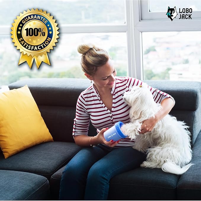 Dog Paw Cleaner, Portable Pet Cleaning 360º Silicone Washer Cup, for Small and Medium Breed Cats and Dogs (Blue) 2 Pack
