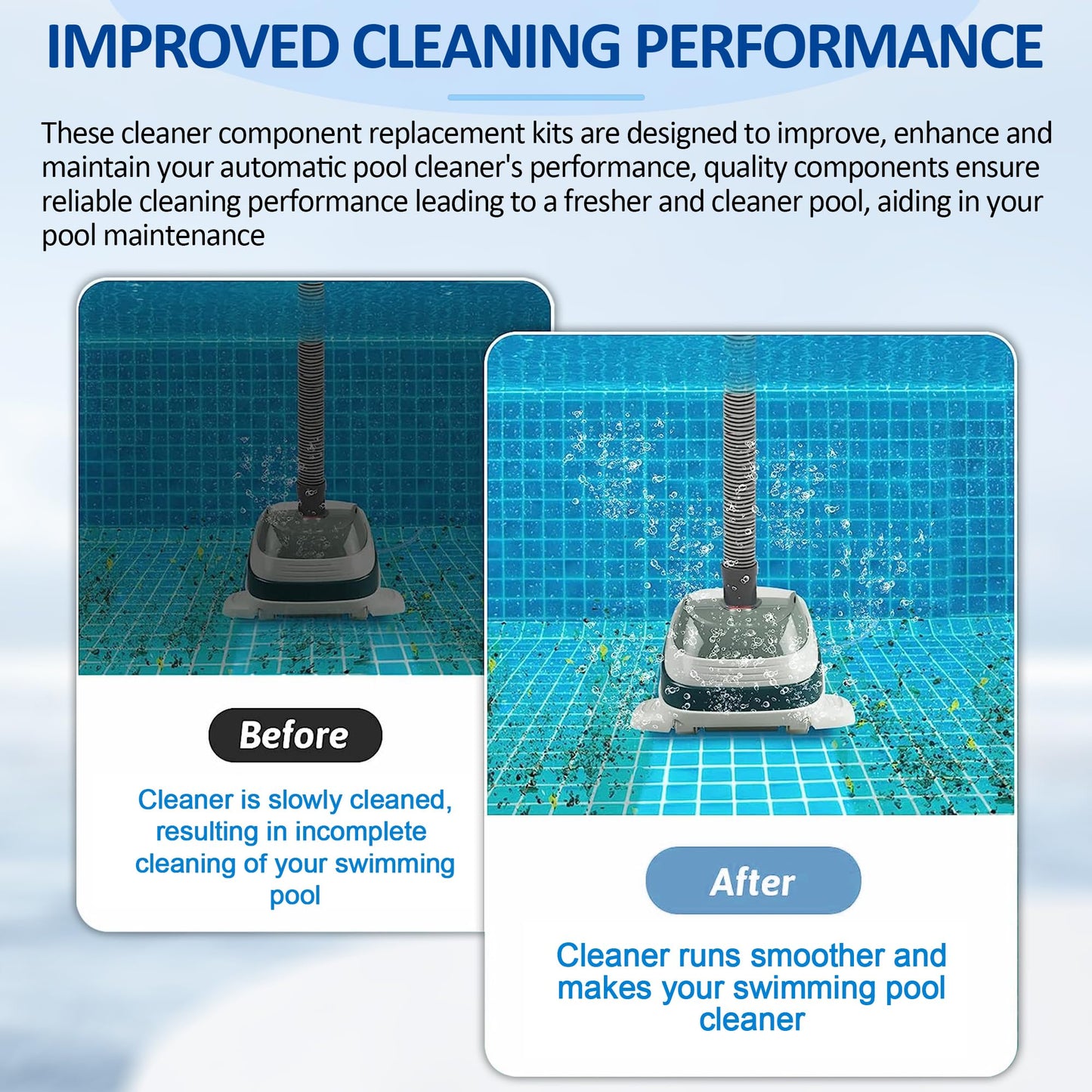 ChangTa Pool Cleaner Pod Swing Combo Kit, AXV621DAT Pool Vac A-Frame/Turbine Tune-Up Rebuild Kit + AXV417WHP Pod + AXV604WHP Bezel + Shoes + Flaps for Hayward Pool Vac, Navigator, Ultra, Aqua Bug
