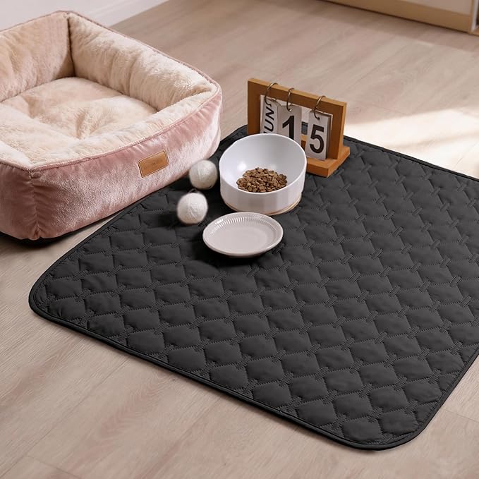 gogobunny 100% Double Sided Waterproof Dog Blanket Soft Pet Bed Cover Reversible Protect Furniture Couch Sofa Car for Puppy Large Dog Cat (Dark Charcoal/Light Charcoal, 30x30 Inch (Pack of 1))