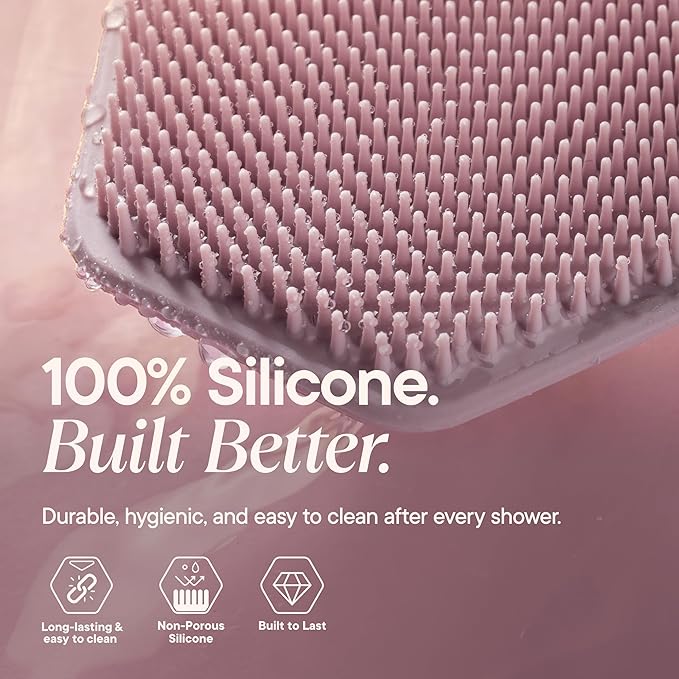 TOOLETRIES Premium Silicone Face Scrubber for Men & Women, Gentle Facial Cleansing Brush & Exfoliator, Deep Pore & Dead Skin Removal, Soft Touch Massager, Quick-Drying & Hygienic - Blossom