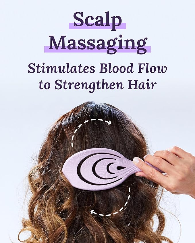 Detangling Hair Brush for Women - Gentle Scalp Massaging Hairbrush for Women With Flexible Paddle - Detangler Brush for Thin, Thick, Curly, Straight, and All Other Womens Hair Types by Keranique