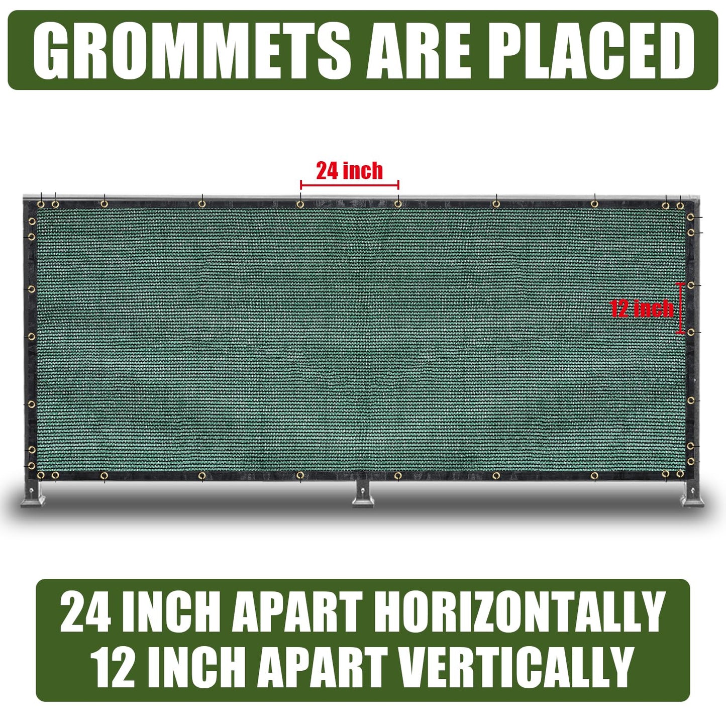Green 4FT X 50FT Outdoor Privacy Screen Fence & Mesh Shade Net Cover, Ideal for Garden and Backyard - Enhances Privacy for Fencing & Chain Link, Perfect for Patio Privacy Wall, Slats，Freestanding