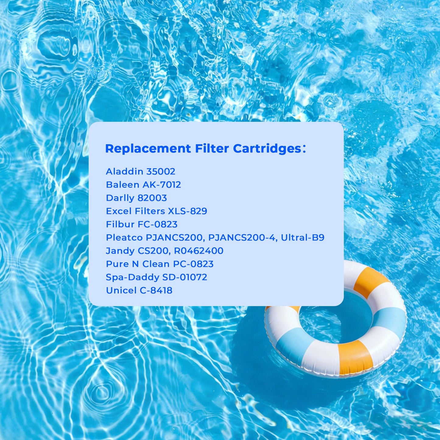 CS200 Jandy Pool Filter Cartridge, Compatible with Jandy CS200, R0462400, Pleatco PJANCS200, Ultral-B9, Filbur FC‑0823, Unicel C-8418, 1 Pack