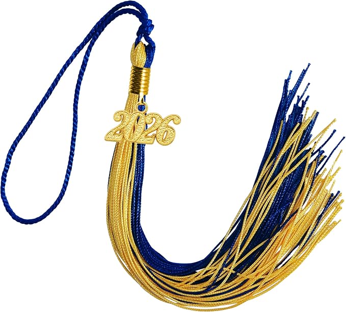 GraduationMall Single&Multiple Color Graduation Tassel with 2026 Year Charm 9"