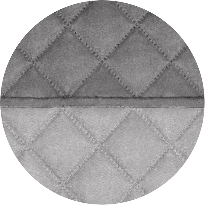 PureFit Reversible Quilted Sofa Cover, Water Resistant Slipcover Furniture Protector, Washable Couch Cover with Non Slip and Elastic Straps for Kids, Dogs, Pets (Oversized Loveseat, Gray/Light Gray)