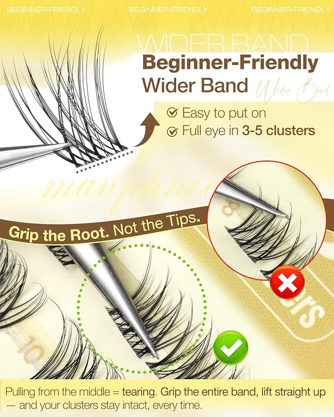 Natural Lash Clusters 8-16MM Wispy Eyelash Clusters with CC-Curly & Clear Band PestaÃÂ±as Postizas Naturales 144Pcs DIY Eyelash Extensions at Home, Easy to Wear For Daily Makeup