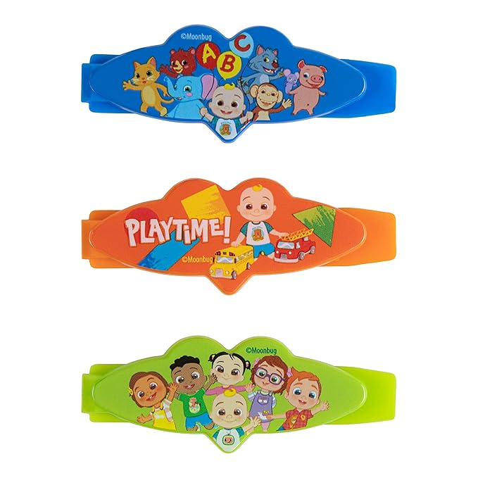 Luv Her CoComelon Girls 20 Piece Accessory Set with 3 Barrettes, 4 Snap Hair Clips, 5 Elastics and 8 Terry Ponies - Ages 3+
