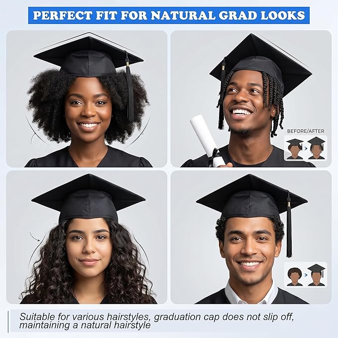 2 Pack Clear Graduation Cap Headband Secures Decorations Holder Grad Cap Headband Insert Hat Anti-Slip Accessories for Graduates Gift