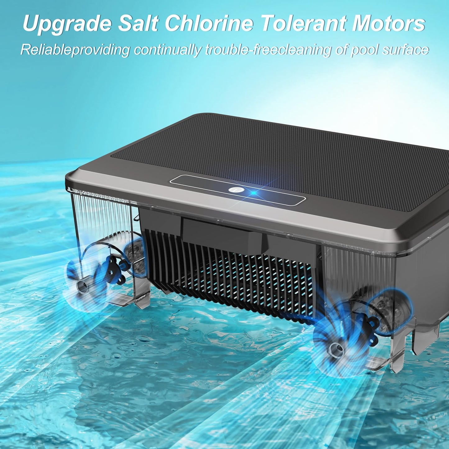 2026 Upgraded Solar Powered Robotic Pool Skimmer Surface Cleaner Dual Charging Options Smart Obstacle Avoidance 24/7 Continuous Cleaning Ideal for Above Ground Pool -APP Support