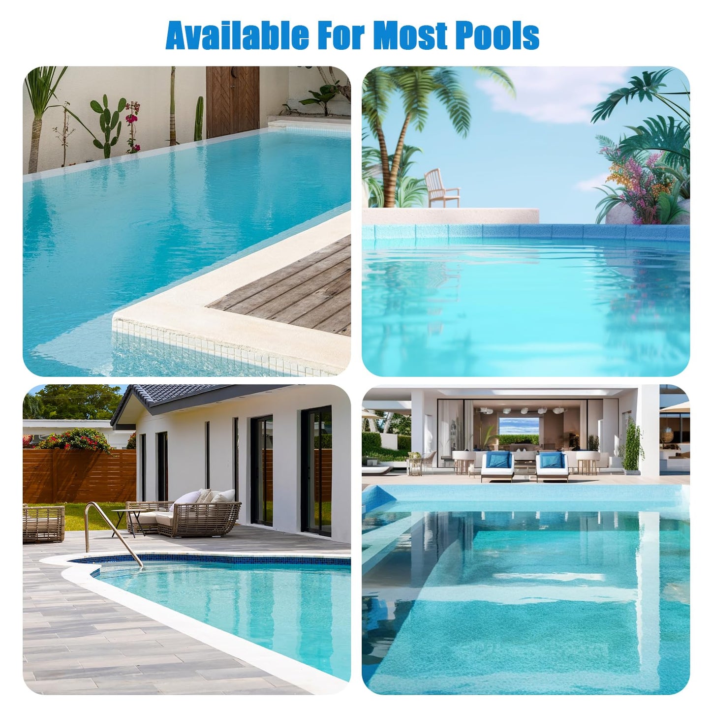 FBULWSEC 60'ft Roll Swimming Pool Liner Bead Lock for Above-Ground & In-Ground Swimming Pool Beaded Liners, White