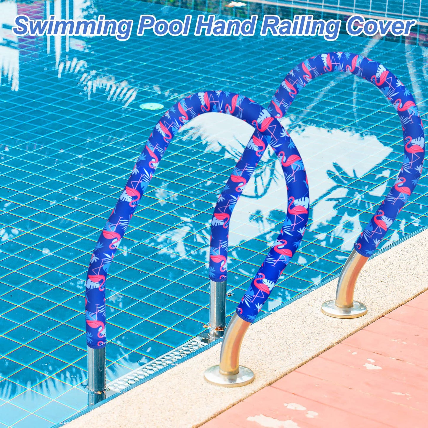Junkin Pool Handrail Cover Swimming Pool Hand Rail Cover Slip Resistant Railing Blue Rail Grip for Swimming Hand Railing(6 ft)