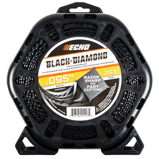 Echo 330095071 Black Diamond 1 Lb 253' Donut .095" Gauge Twisted String Trimmer