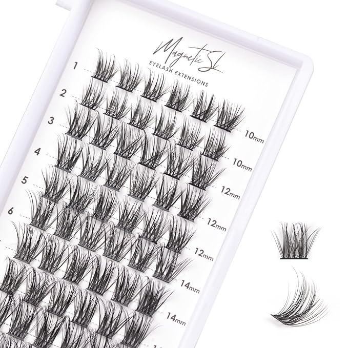 Cluster Lashes 72 Individual Lashes Clusters Eyelash Extensions False Eyelashes DIY Lash Extension Kit Reusable False Eyelashes Natural Look Mix 10-16mm-DM06