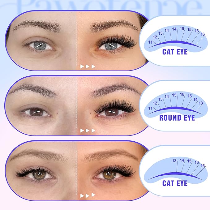 Pawotence Lash Clusters 480pcs Individual Lashes 30D 40D Cluster Eyelash Extensions Eyelash Clusters Lash Extensions for Self Application (30D&40D, 0.07D, 11-16mm Valuable Pack)