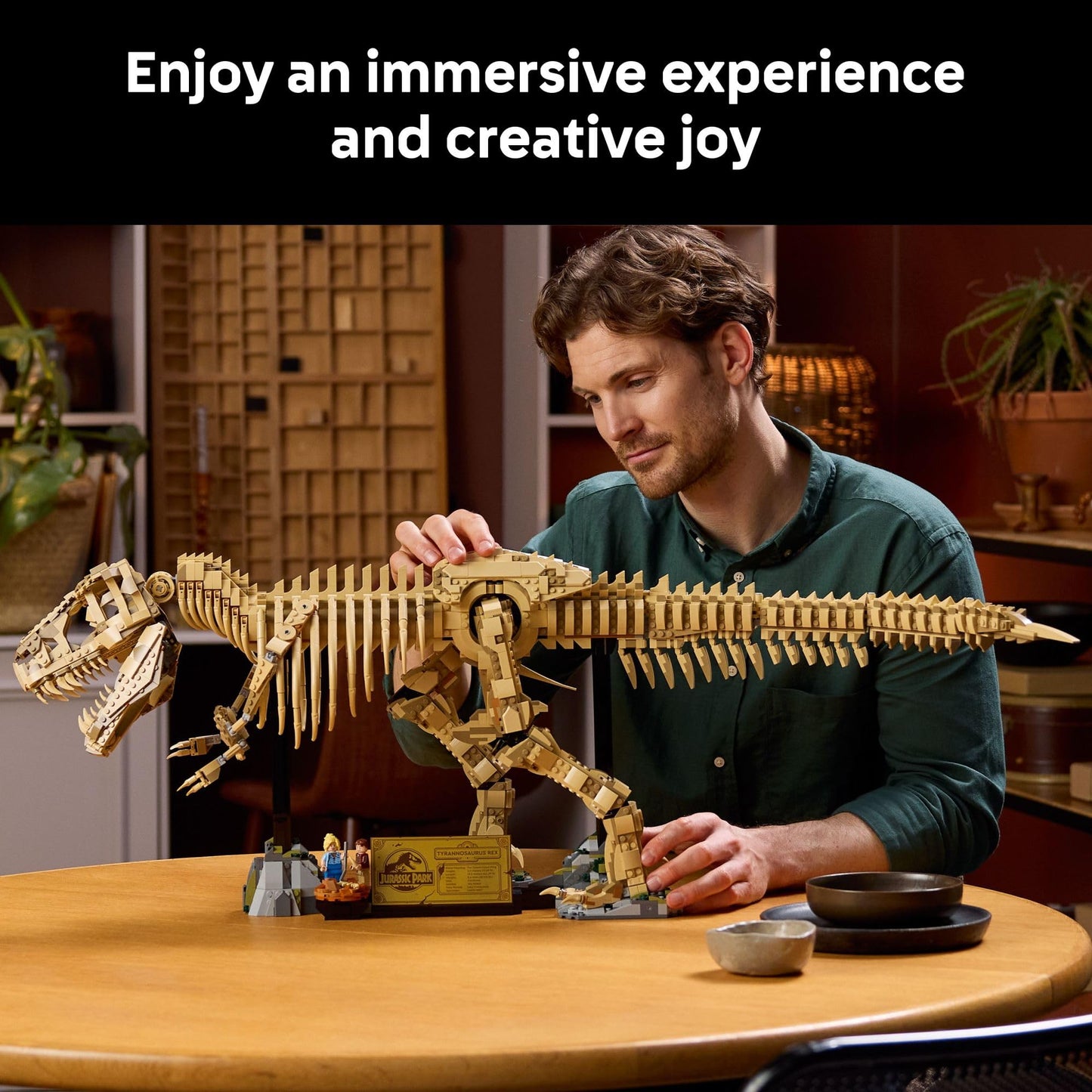 LEGO Jurassic World Dinosaur Fossils: Tyrannosaurus Rex - Building Set for Adults, Ages 18+ - Gift for Christmas - Collectible Home Decor for Bedroom, Office, or Any Room - 76968