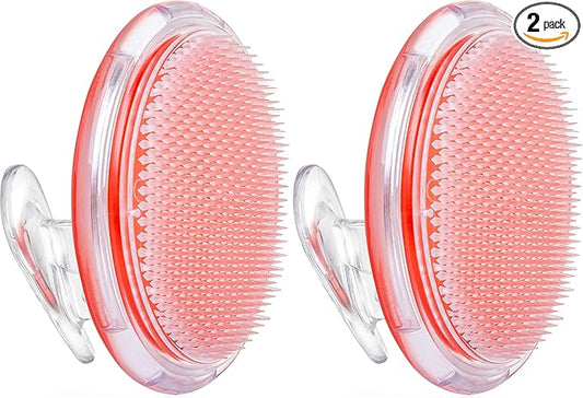 Dylonic Exfoliating Brush for Ingrown Hair and Razor Bump Prevention - Gentle Pre-Shave Exfoliator for Silky Smooth Skin on Face, Legs, Bikini Line - Orange, 4x3-Inch (Pack of 2)
