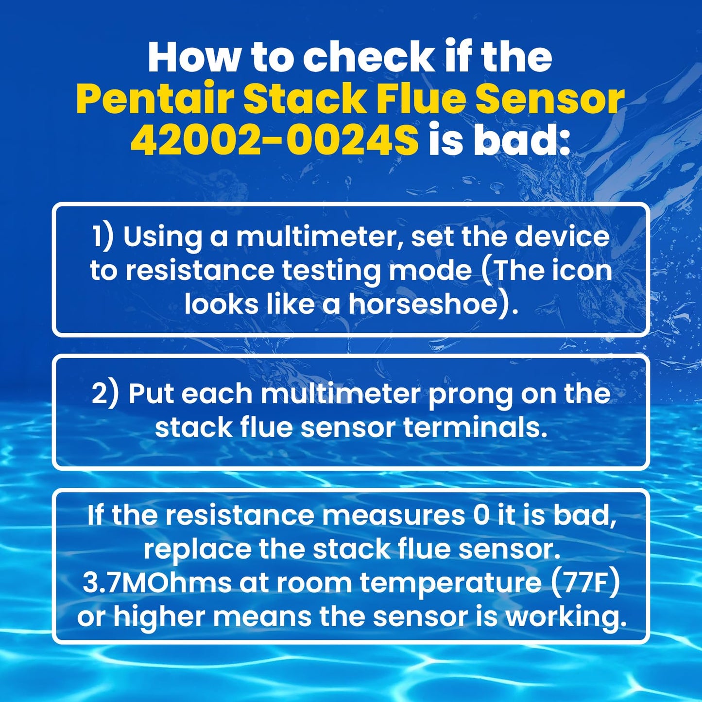 Wholesale Sensors Replacement Pentair 42002-0024S Stack Flue Sensor (2-Pack) 12-Month Warranty & USA Support