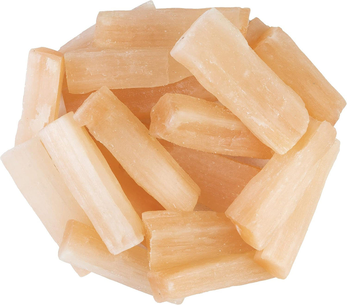 Crocon 1LB Orange Selenite Rough Stones and Crystals Bulk - Raw Gemstone for Tumbling Cabbing Polishing Gem Mining Chakra Balancing Reiki Crystal Healing Good Luck Fountain Rocks Home Décor Gifts