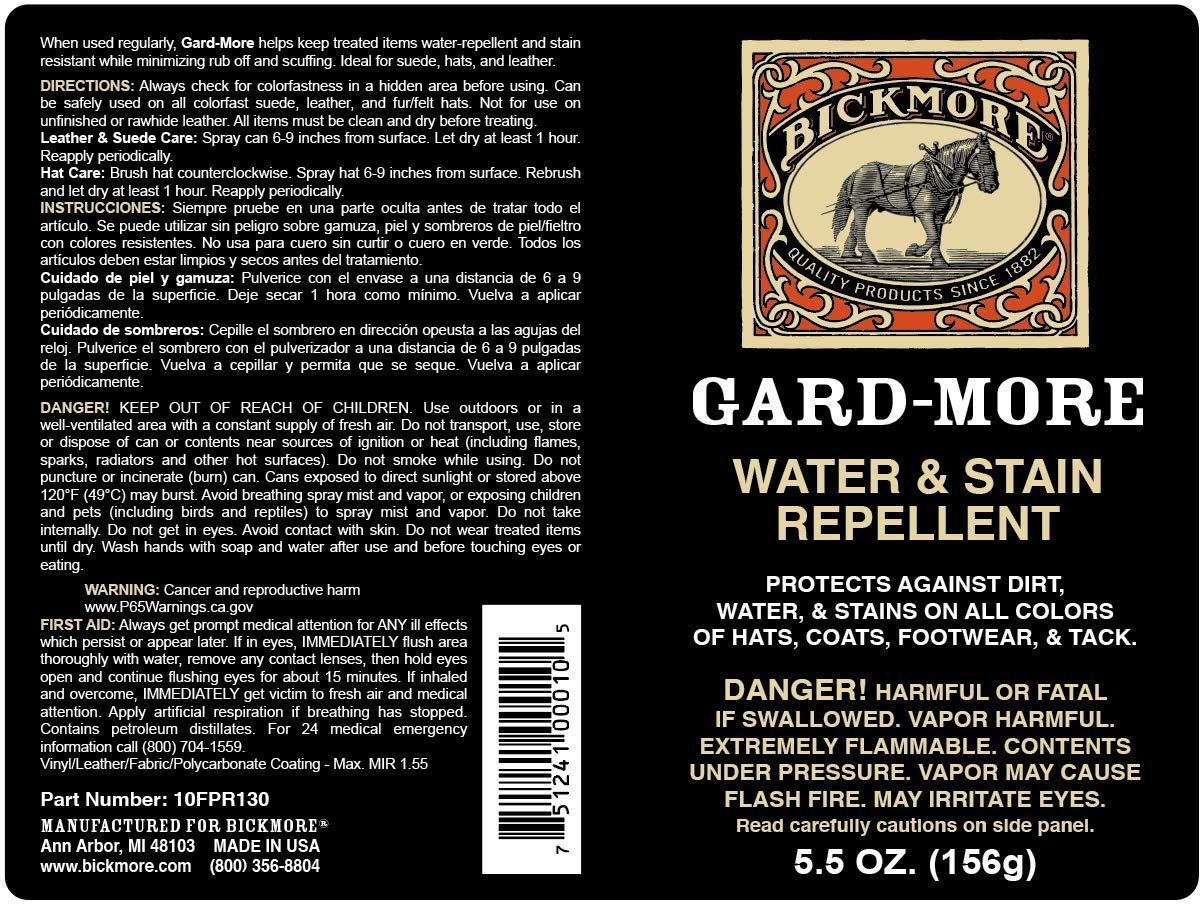 Gard-More Water & Stain Repellent | Leather & Suede Protector Spray | Shoe Waterproof Spray | Heavy Duty Fabric Protector for Leather Boots, Hats, Jackets & UGGs | Won't Darken or Yellow | Made in USA