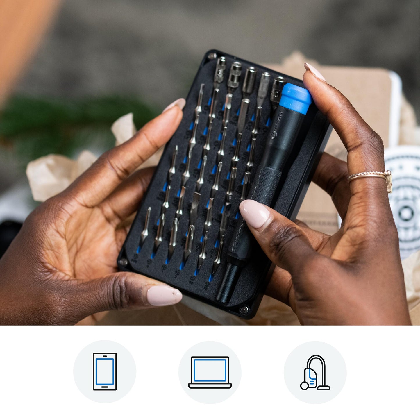 iFixit Moray Driver Kit - 32 Precision Bits for Smartphones, Game Consoles & Small Electronics Repair