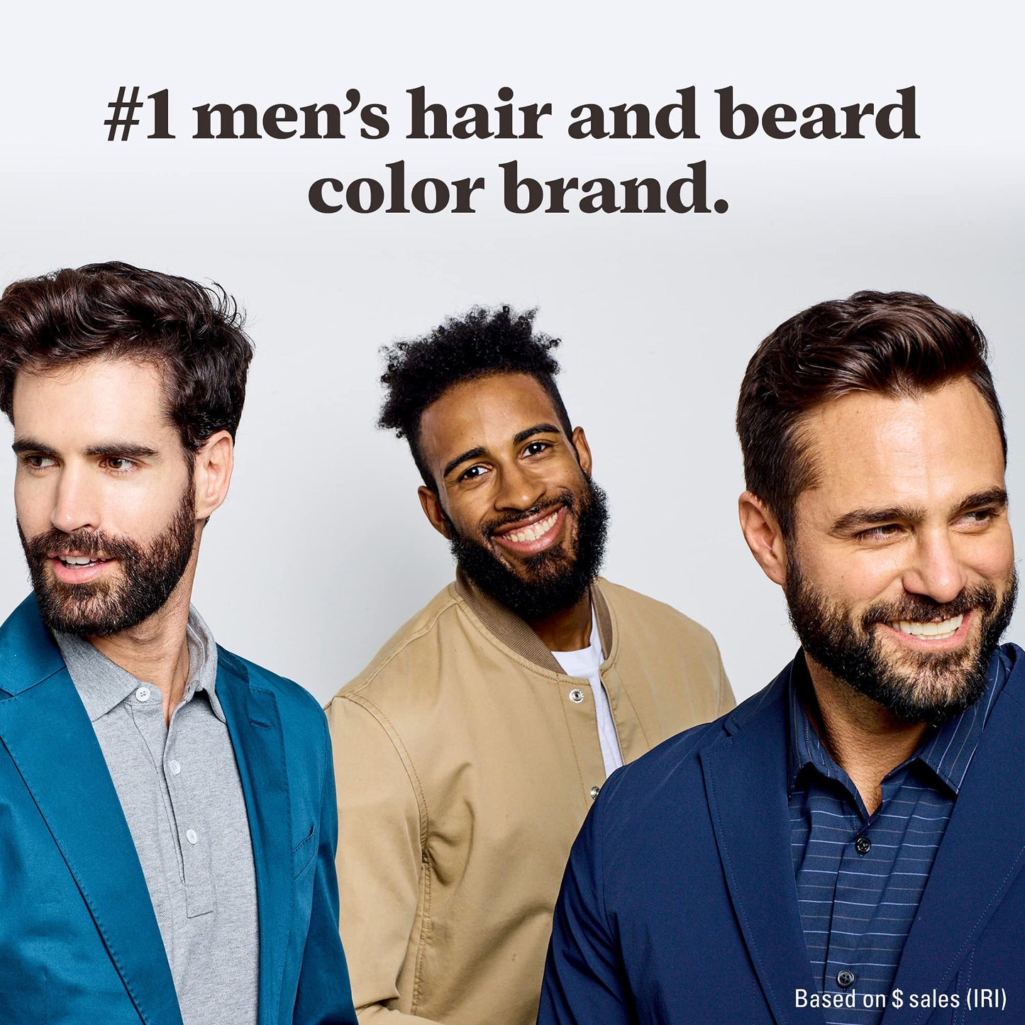 Just For Men Mustache & Beard, Beard Dye for Men with Brush Included, With Keratin Biotin Aloe and Coconut Oil for Healthy Facial Hair - Light Brown, M-25, Pack of 2 (Packaging May Vary)