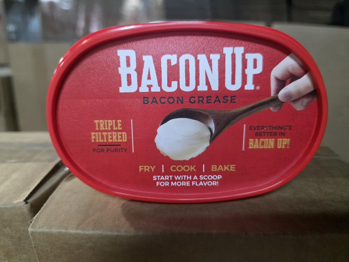 Bacon Up Bacon Grease for Cooking - 14 Ounce (2-pack) with spoon