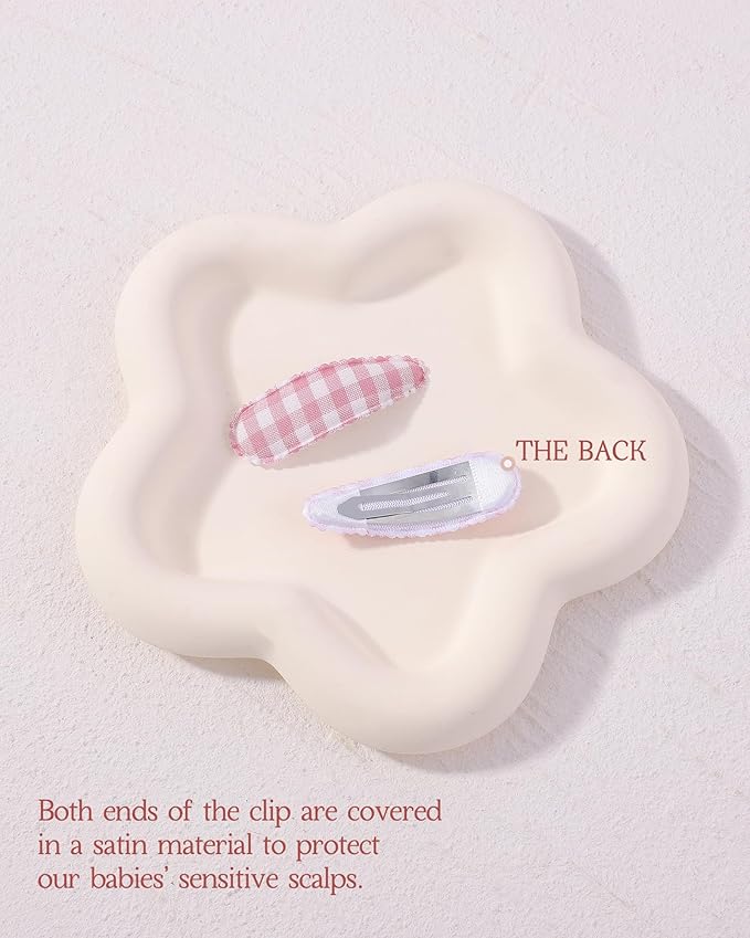 doboi 40Pcs Toddler Hair Clips Hair Barrettes Baby Girls Hair Bows Clips Floral Print Non Slip Snap Hairpins Flower Hair Clips for Girls Kids Toddler Hair Accessories