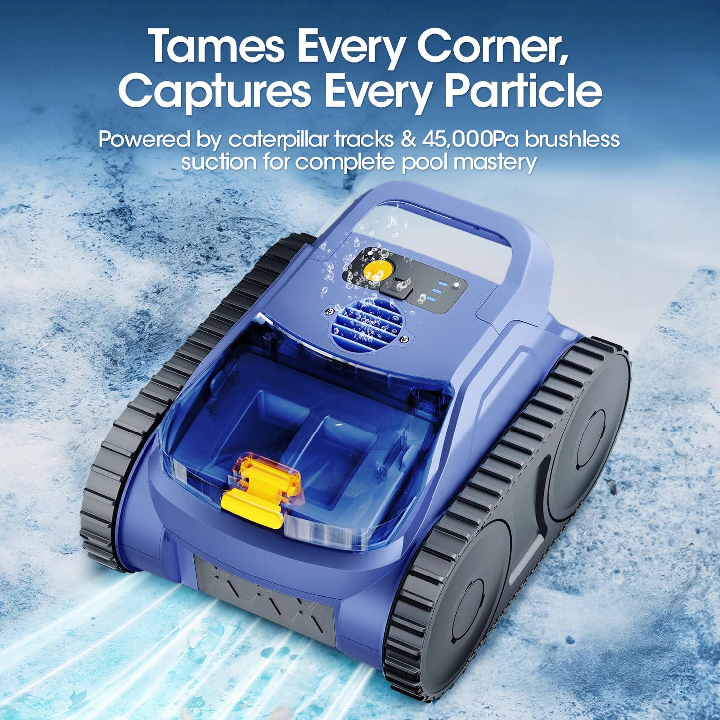 Cordless Robotic Pool Vacuum with Smarter Navigation & Track Drive, Dual 180W Brushless Motors, Wall & Waterline Climbing, 150-Min Runtime, for Inground & Above-Ground Pools up to 2,150 Sq. Ft.