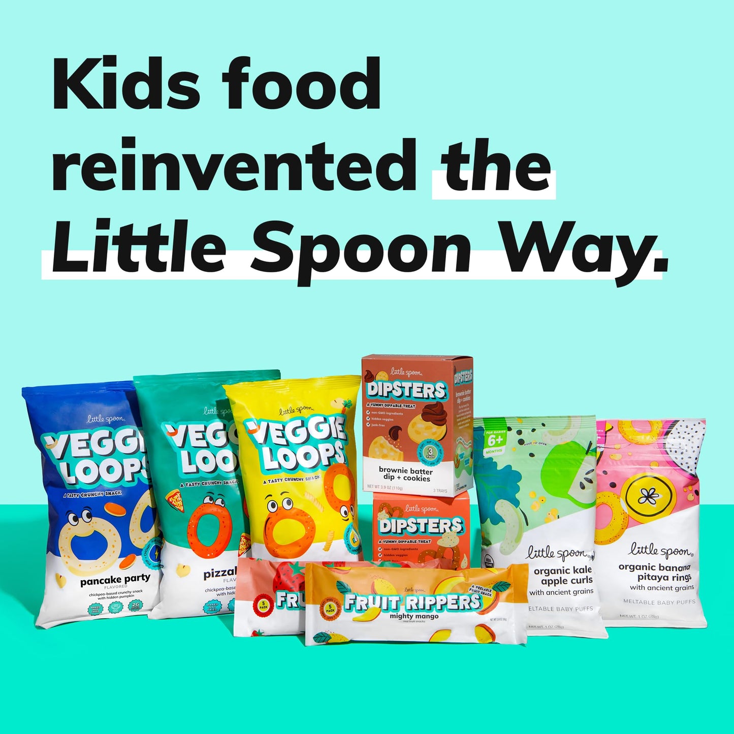 Little Spoon Banana Pitaya Meltable Baby Puffs, Organic Corn Quinoa Sorghum, No Rice, No Added Sugar Snacks, Encourages Self-Feeding, 1 Oz Bag, 4 Pack
