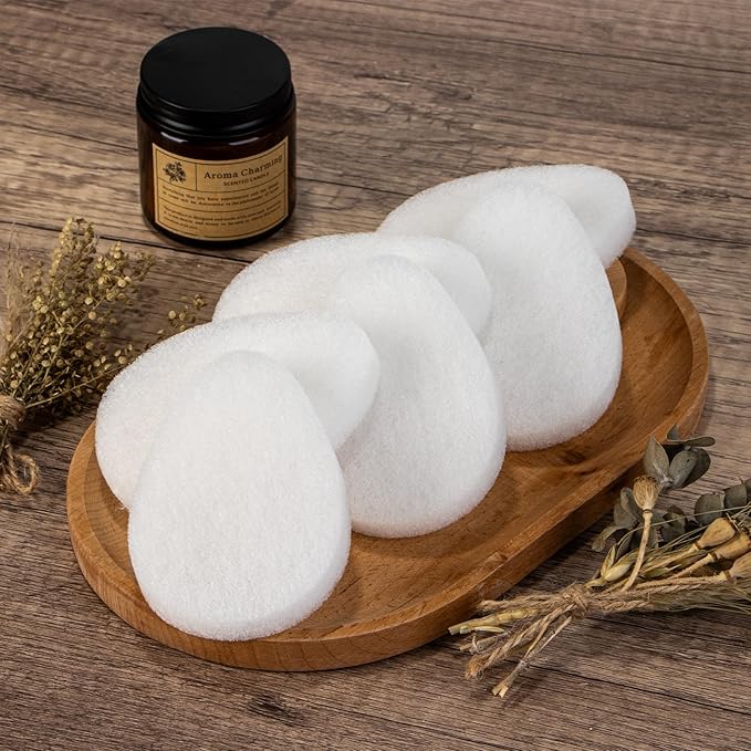 Yiclick Exfoliating Facial Sponge - Daily Cleansing Face Scrubber Exfoliator, Makeup Blackhead Remover Tools, Face Scrub Brush, Reusable Exfoliating Pads for Women