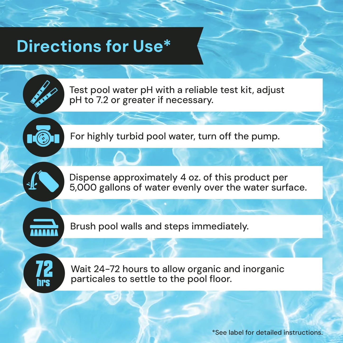 Swimming Pool Flocculant for Pool Cleaning - Extra Strength Pool Flocculent Kit Acts as a Swimming Pool Water Clarifier Liquid - Fast Acting Pool Treatment | AquaDoc Pool Flocculent 32oz