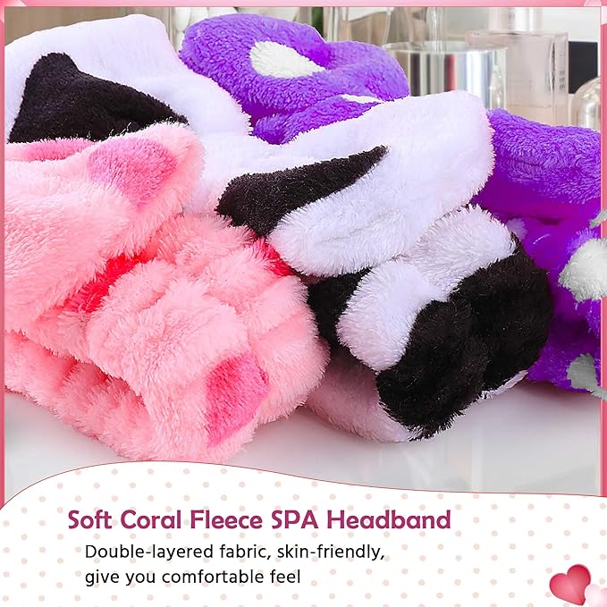 WSYUB 3PCS Spa Headbands, Headbands for Face Washing, Makeup Skincare Headband for Girls Women Spa Birthday Party