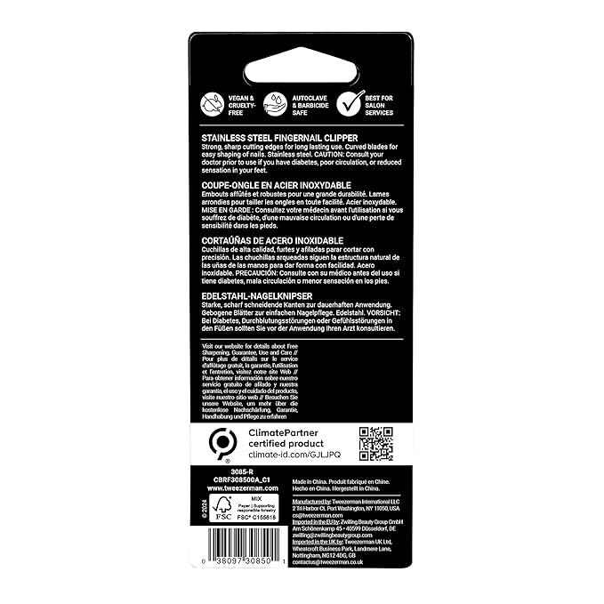 Tweezerman Fingernail Clipper, Stainless Steel