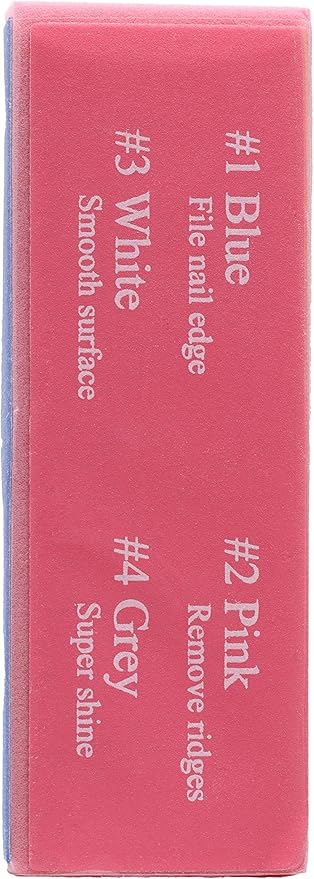 Tropical Shine Mini 4 Way Buffer Block - Professional Nail Buffering Block for Shaping, Smoothing, and Polishing Nails - Portable Nail Care (2 Pack)