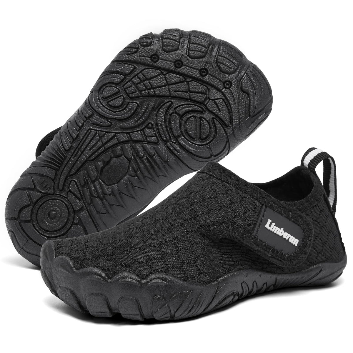 Limberun Toddler Water Shoes for Girls Boys Toddler Swimming Beach Pool Aqua Shoes Quick Dry Non-Slip, Comfortable Black 9