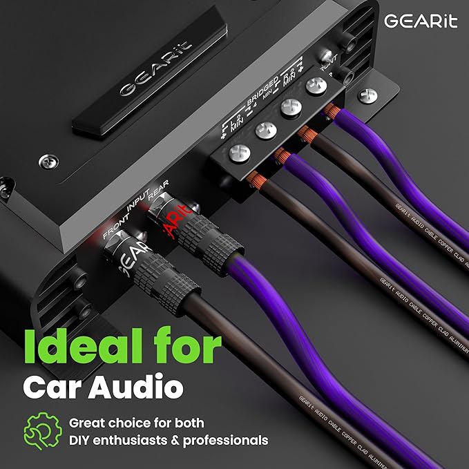 GEARit Pro Series 16AWG Speaker Wire, 16 Gauge Speaker Wire Cable (100 Feet / 30 Meters) Great Use for Home Theater Speakers and Car Speakers, Transparent Black/Purple