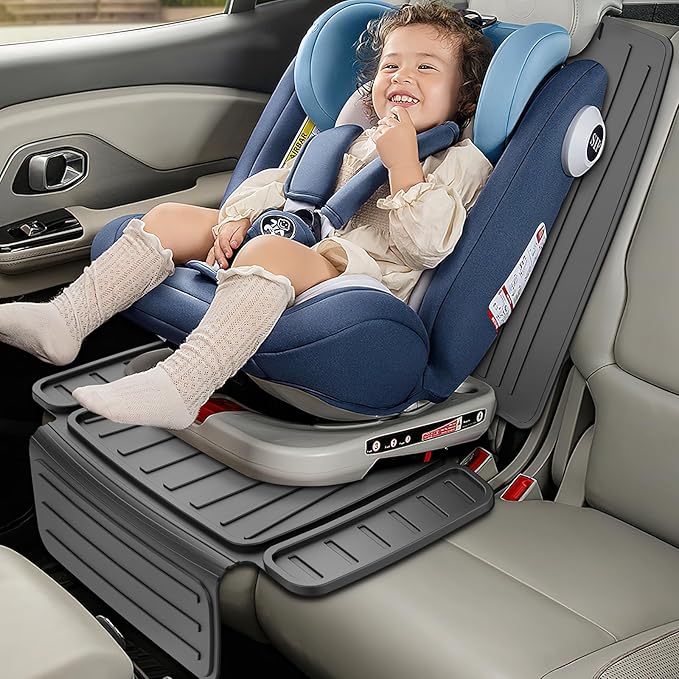 Car Seat Protector for Child Car Seat，TPE Waterproof & Anti-Slip （No Imprints）,carseat Protector car seat Cover Universal Fit for Baby & Pet Use, BPA-Free（Black -1 PC）