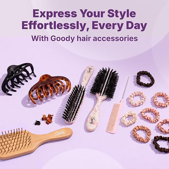 Goody Large Banana Clip Set, Stylish, Secure No Crease Hair Clips with SlideProof Hold, Styling Accessories For All Hair Types, Gifts for Women & Girls, Black and Tortoiseshell, 2 Ct