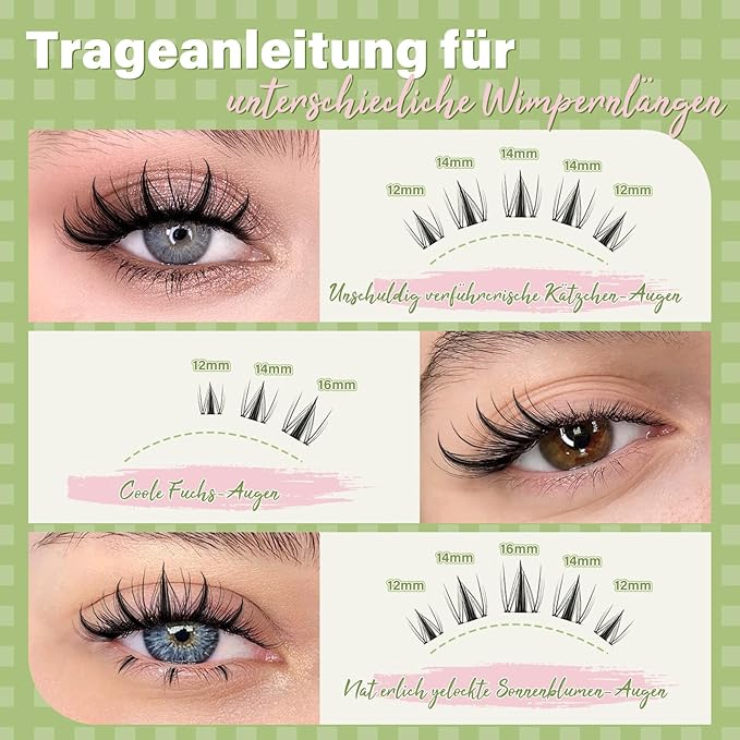 KEYYOU Fairy Lash Clusters 144Pcs D Curl Manga Lash Extension Eyelash Extension Wispy Natural Invisible Band Lash with Waterproof DIY Lash Extension at Home(Fairy-D-8-18MIX)