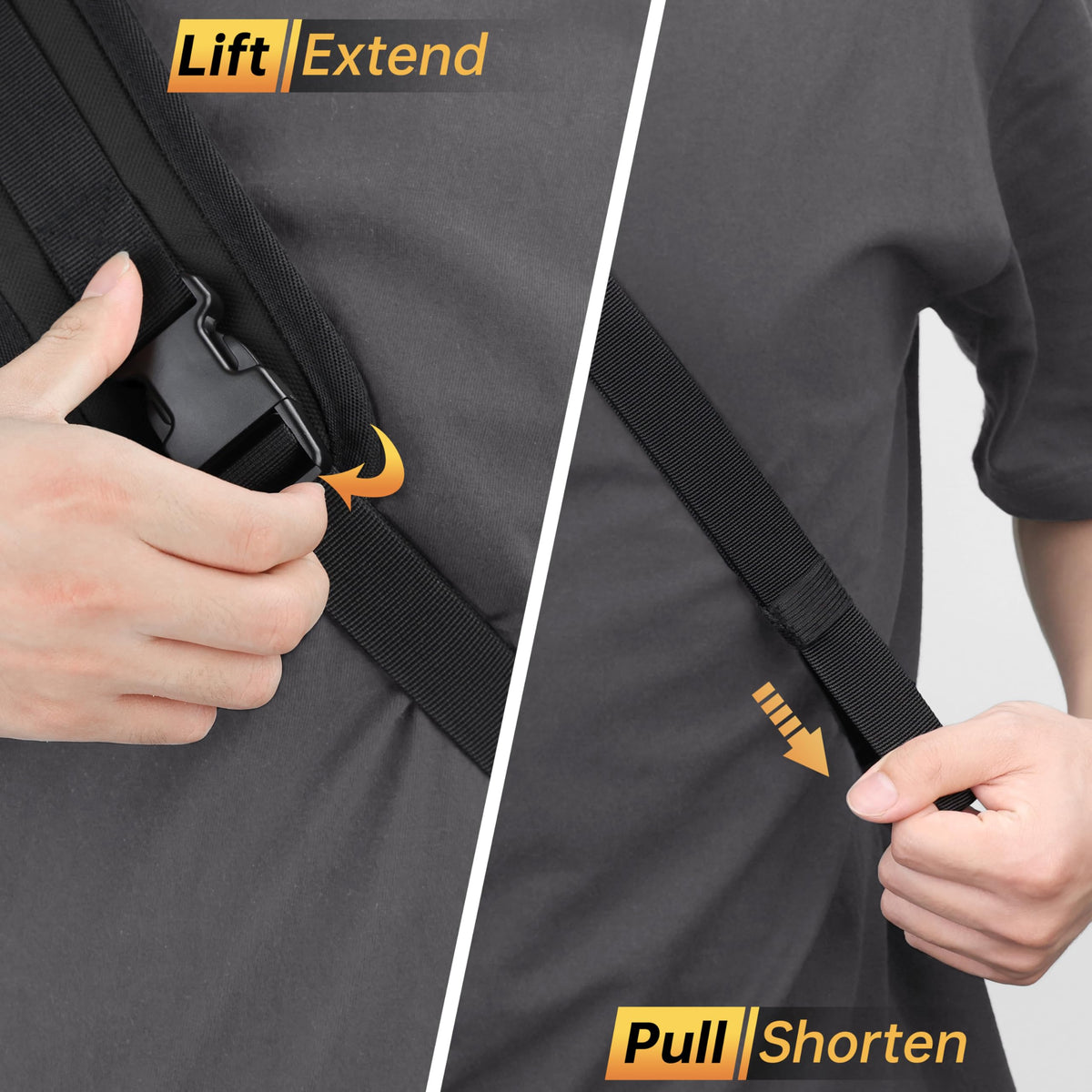 SUNYA Archery Arrow Quiver, Hip and Back Dual Carry Modes, Adjustable Quick-Detach Silent Buckle, Foldable Lightweight 200g, Noise Reduction Drawstring Closure