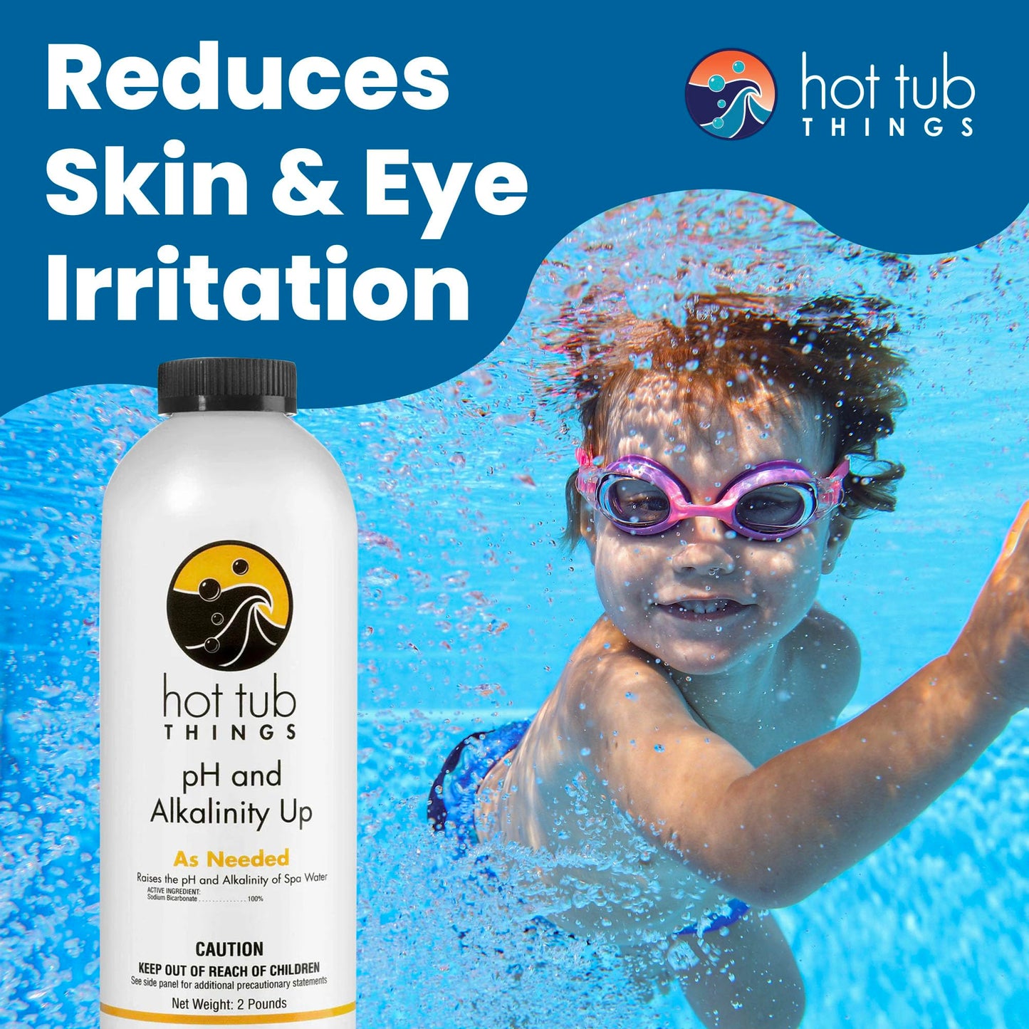 Hot Tub Things pH Up & Alkalinity Increaser for Hot Tub – Pool Shock, Alkalinity Up, pH Increaser and Alkaline Booster for Spa or Pool, Maintain Balanced Water Quality and Clear Water Use – 2 Pounds