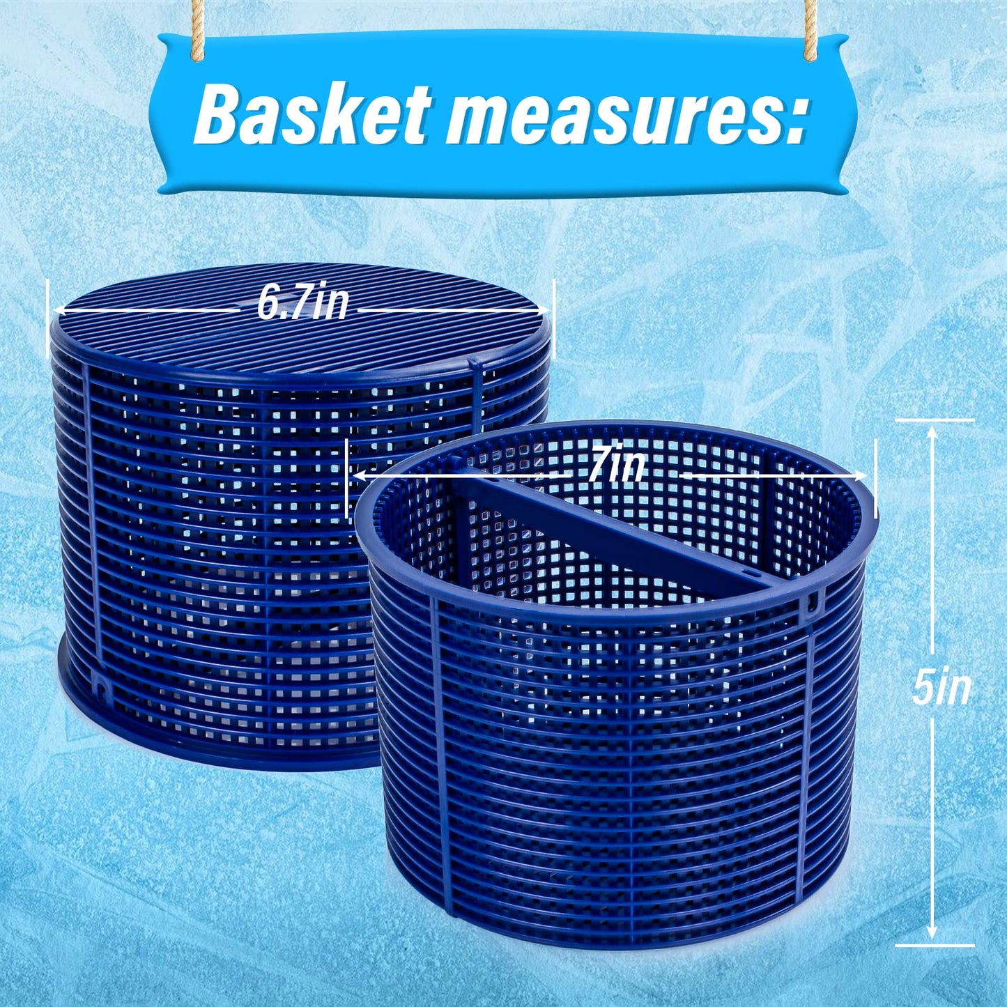 ChangTa Pool Skimmer Basket Replacement, for Hayward SPX1082CA & Aladdin B-152 Skimmer Models SP1082 SP1083 SP1084 1085 1086 SP1075 1075T 1076 1077 Skimmers Basket - Blue