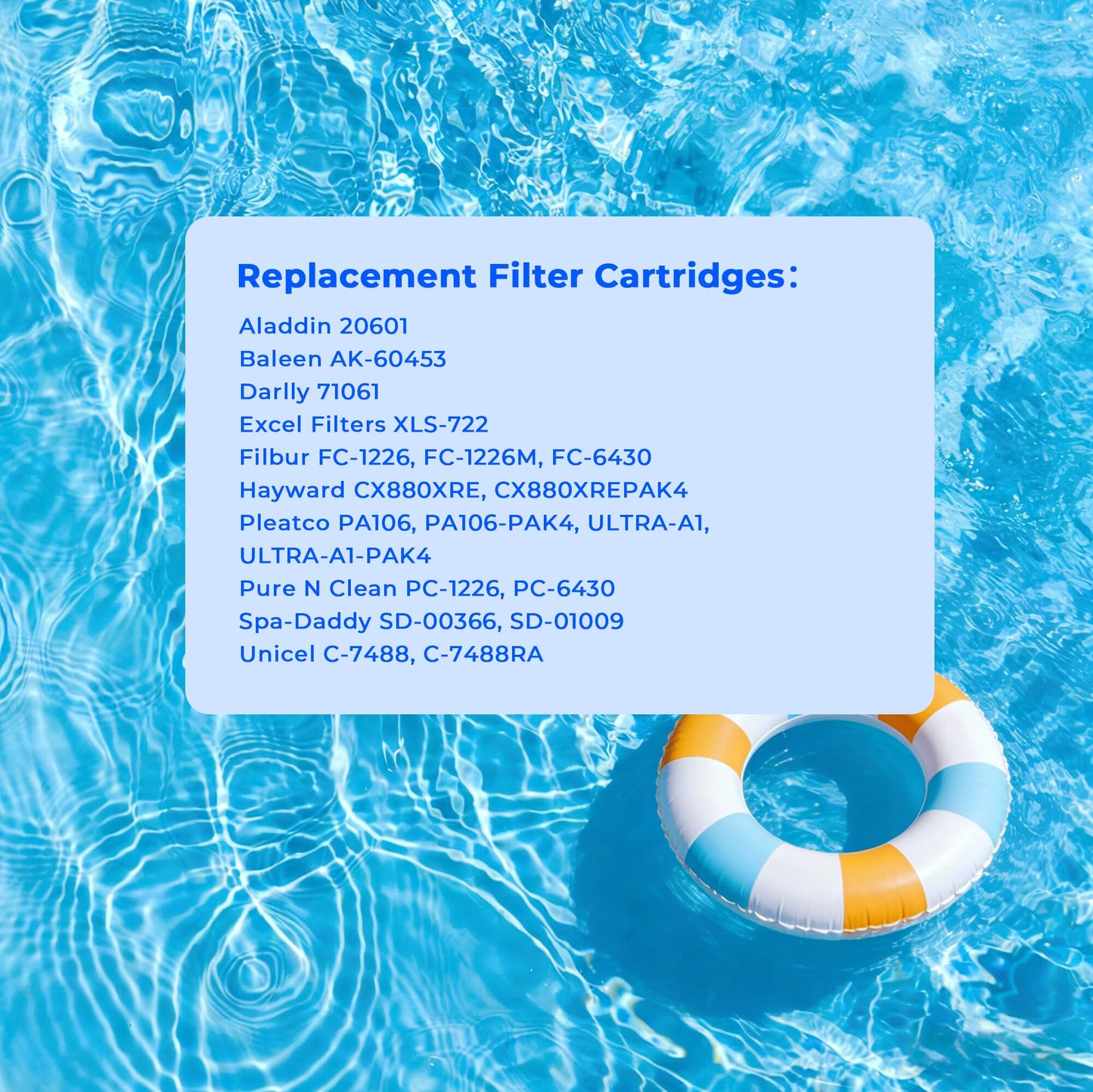 AQUIVEX CX880XRE Pool Filter Cartridge, Compatible with Hayward SwimClear C4000, C4020, C4025, C4030, Hayward C880E, CX880XREPAK4, Pleatco PA106, PA106-PAK4, Unicel C-7488, 4 Pack