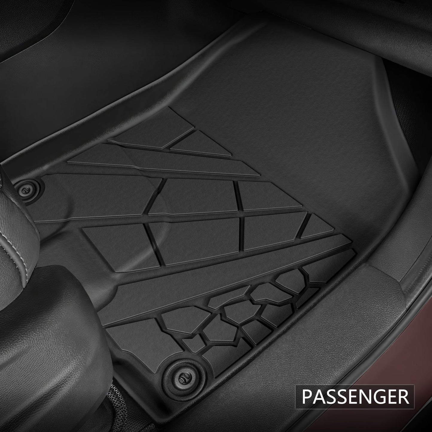 KARPAL Floor Mats for Honda Pilot 2016-2022 (8 Seats, No Elite Models), All Weather Protection TPE Floor Liners Accessories Car Mats, Front & 2nd Row & Backrest Mat & Cargo Liner